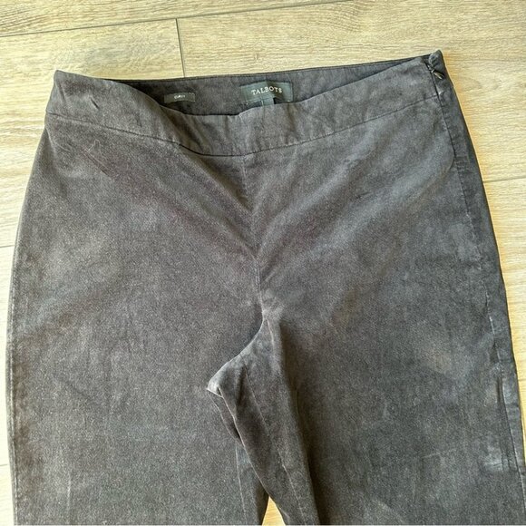 Talbots Black Curvy Slim Fit Velveteen Pants - Picture 3 of 13